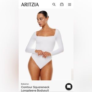 NWT Aritzia Babaton white bodysuit S